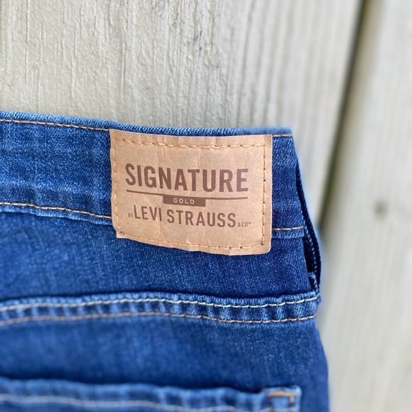 Levi’s - Woman’s SIGNATURE GOLD maternity blue denim skinny jeans, Size: SP - Picture 5 of 8